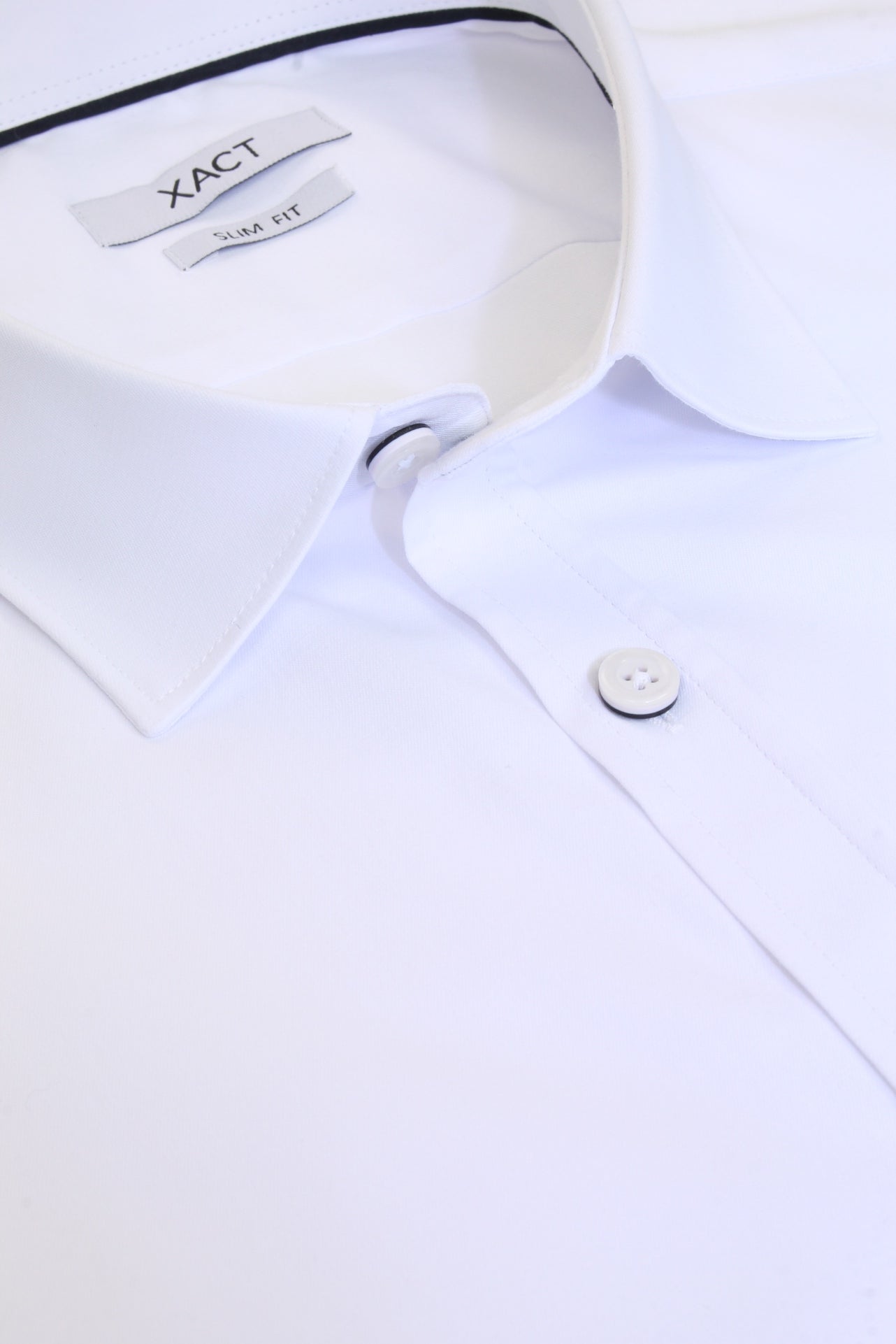 Xact Mens Long Sleeved Poplin Stretch Shirt - Slim Fit-4