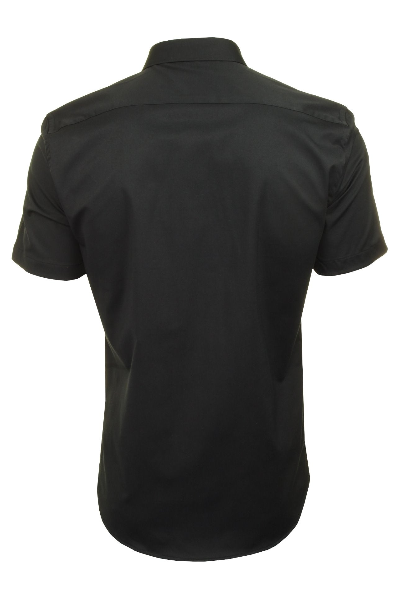 Xact Mens Short Sleeved Poplin Stretch Shirt - Slim Fit-3