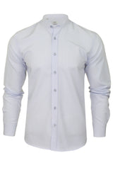 Xact Mens Stripe Grandad Shirt, Long Sleeved, Slim Fit-Main Image