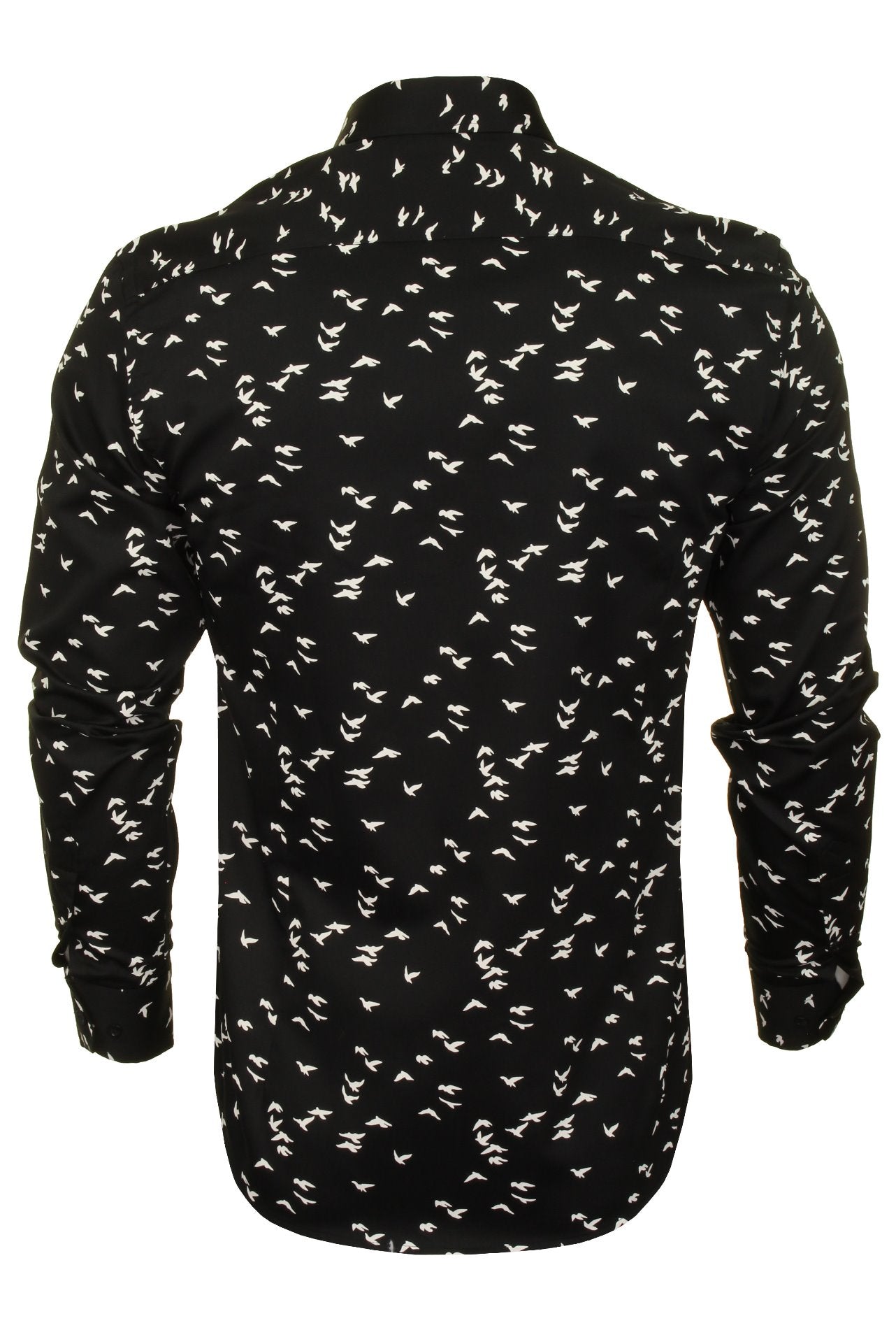 Xact Men's Cotton Bird Print Long Sleeved Shirt-3