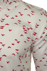Xact Men's Cotton Bird Print Long Sleeved Shirt-2