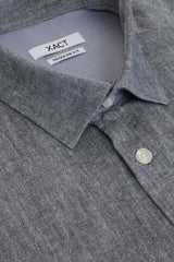 Xact Men's Long Sleeved Linen Shirt, Regular Fit, Standard Collar, Chest Pocket-4