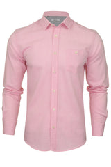 Xact Men's Long Sleeved Linen Shirt, Regular Fit, Standard Collar, Chest Pocket-2