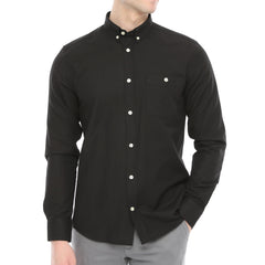 Xact Men's Oxford Long Sleeved Shirt, Button-Down Collar, Cotton Rich, Regular Fit-Main Image
