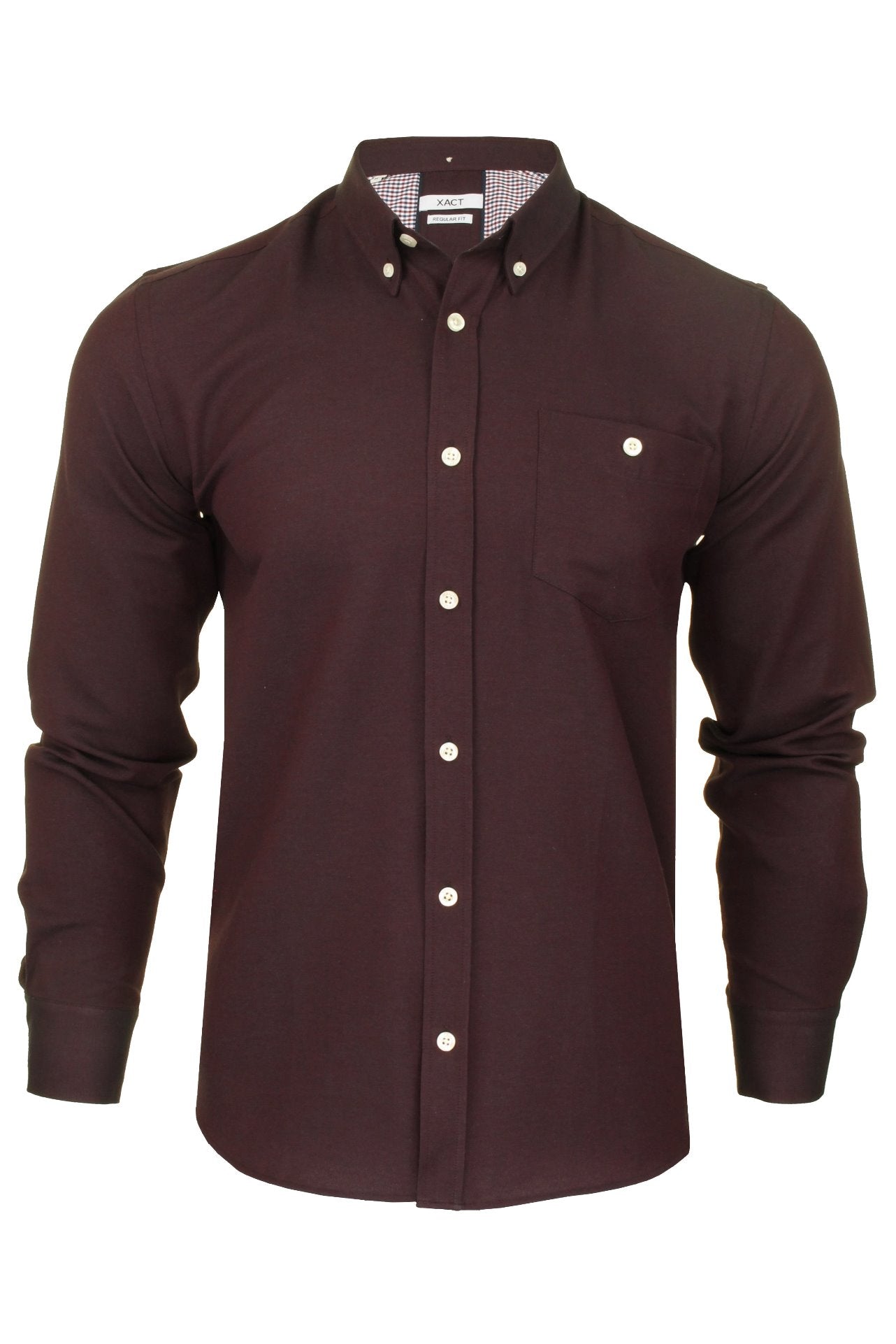 Xact Mens Button Down Oxford Shirt - Long Sleeved-2