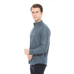 Xact Men's Oxford Long Sleeved Shirt, Button-Down Collar, Cotton Rich, Regular Fit-4