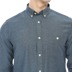 Xact Men's Oxford Long Sleeved Shirt, Button-Down Collar, Cotton Rich, Regular Fit