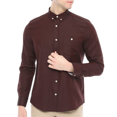 Xact Men's Oxford Long Sleeved Shirt, Button-Down Collar, Cotton Rich, Regular Fit-Main Image