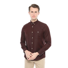 Xact Men's Oxford Long Sleeved Shirt, Button-Down Collar, Cotton Rich, Regular Fit-2
