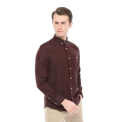 Xact Men's Oxford Long Sleeved Shirt, Button-Down Collar, Cotton Rich, Regular Fit-4