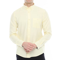 Xact Men's Oxford Long Sleeved Shirt, Button-Down Collar, Cotton Rich, Regular Fit-Main Image