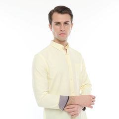 Xact Men's Oxford Long Sleeved Shirt, Button-Down Collar, Cotton Rich, Regular Fit