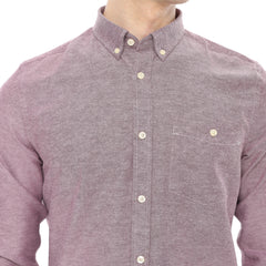 Xact Men's Oxford Long Sleeved Shirt, Button-Down Collar, Cotton Rich, Regular Fit