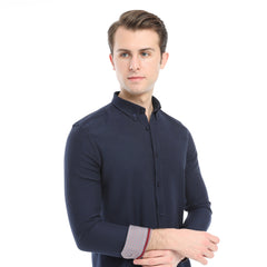 Xact Men's Oxford Long Sleeved Shirt, Button-Down Collar, Cotton Rich, Regular Fit