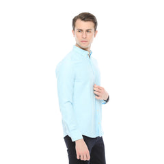 Xact Men's Oxford Long Sleeved Shirt, Button-Down Collar, Cotton Rich, Regular Fit-4