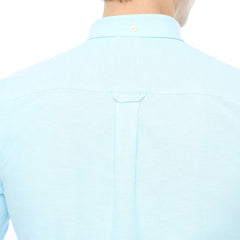 Xact Men's Oxford Long Sleeved Shirt, Button-Down Collar, Cotton Rich, Regular Fit