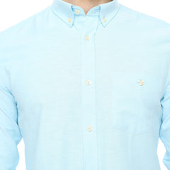 Xact Men's Oxford Long Sleeved Shirt, Button-Down Collar, Cotton Rich, Regular Fit