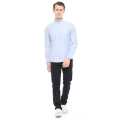 Xact Men's Oxford Long Sleeved Shirt, Button-Down Collar, Cotton Rich, Regular Fit