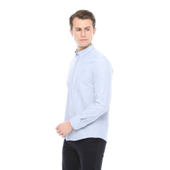 Xact Men's Oxford Long Sleeved Shirt, Button-Down Collar, Cotton Rich, Regular Fit-3