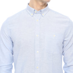 Xact Men's Oxford Long Sleeved Shirt, Button-Down Collar, Cotton Rich, Regular Fit