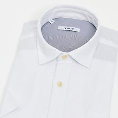 Xact Men's Short Sleeved Linen Shirt, Regular Fit, Standard Collar, Chest Pocket