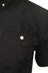 Xact Men's Oxford Short Sleeved Shirt, Button-Down Collar, Cotton Rich, Regular Fit-2
