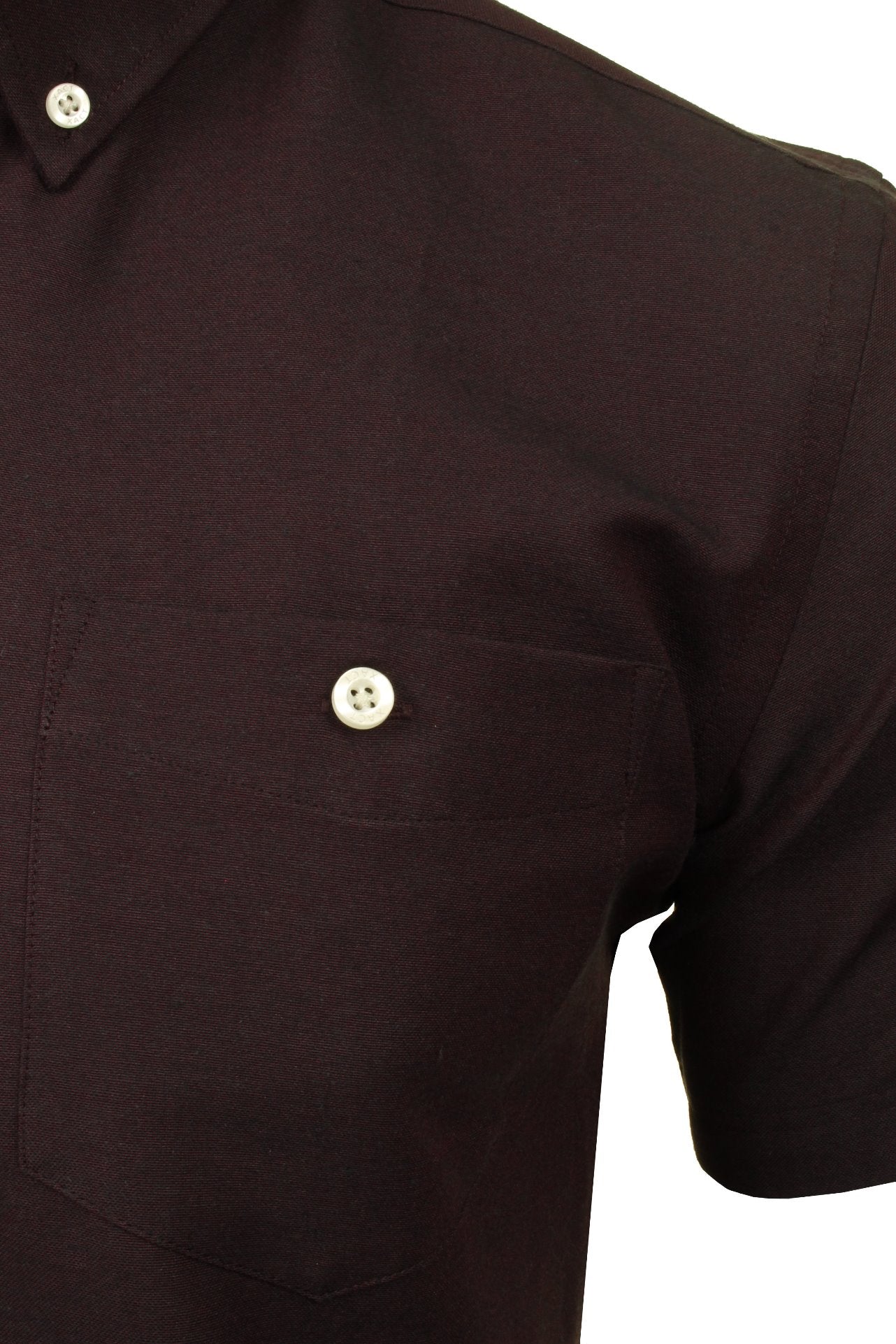 Xact Mens Button Down Oxford Shirt - Short Sleeved-2