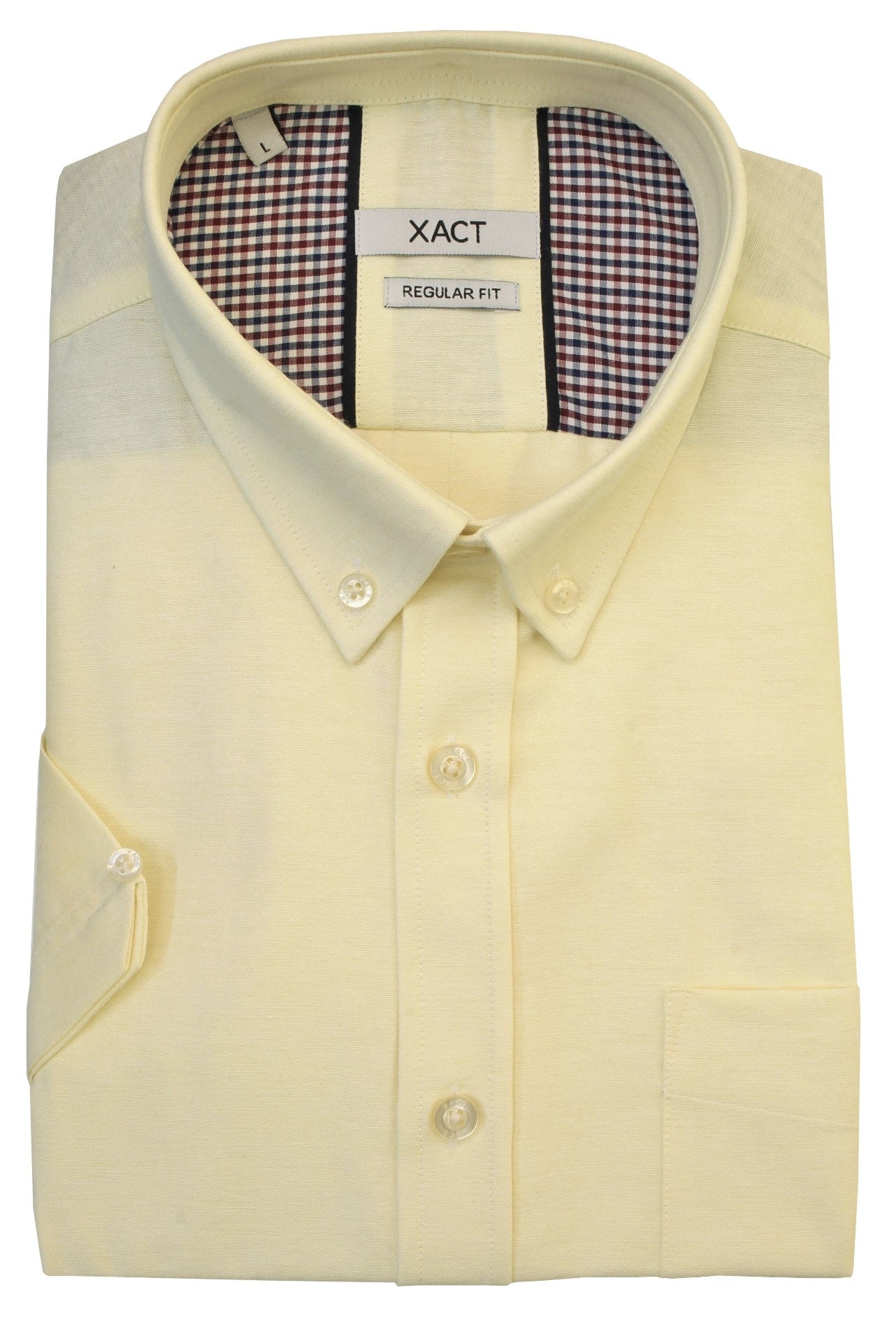 Xact Mens Button Down Oxford Shirt - Short Sleeved-4