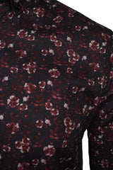 Xact Mens Floral Long Sleeved Shirt-2