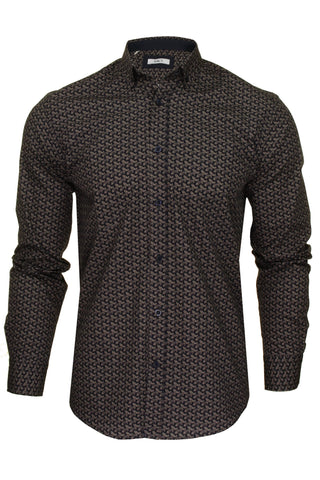 Xact Mens Long Sleeved Paisley Shirt-Main Image