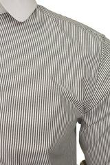 Xact Men's Penny/ Club Collar Striped Shirt, White Contrast Collar & Cuffs-2