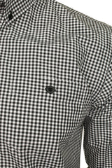 Xact Mens Slim Fit Gingham Check Shirt - Long Sleeved-2
