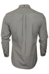 Xact Mens Slim Fit Gingham Check Shirt - Long Sleeved-3