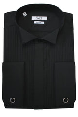 Xact Men's Formal Tuxedo/Dress Shirt with Double Cuff and Cuff Links-Main Image