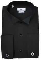 Xact Men's Formal Tuxedo/Dress Shirt with Double Cuff and Cuff Links-Main Image