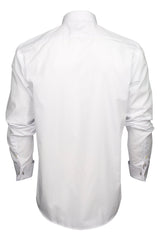 Xact Men's Formal Tuxedo/Dress Shirt with Double Cuff and Cuff Links-4