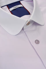 Xact Men's Club/ Penny Collar Shirt - White Contrast Collar & Cuffs-4