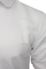 Xact Men's Club/ Penny Collar Shirt - White Contrast Collar & Cuffs-2