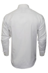 Xact Men's Club/ Penny Collar Shirt - White Contrast Collar & Cuffs-3
