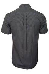 Xact Men's Gingham Check Shirt with Button-Down Collar - Short Sleeved-3