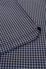 Xact Men's Gingham Check Shirt with Button-Down Collar - Short Sleeved