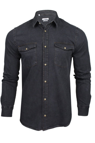 Xact Mens 6.6 oz Denim Shirt - Long Sleeved-Main Image