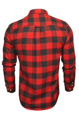 Xact Mens Soft Flannel Buffalo Check Shirt, Long Sleeved, Regular Fit-3