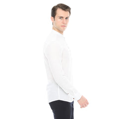 Xact Mens Cotton Linen Grandad Band Collar Tunic Shirt, Long Sleeved, Regular Fit-4