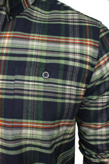 Xact Mens Tartan Plaid Button-Down Check Shirt, Long Sleeved, Regular Fit-2