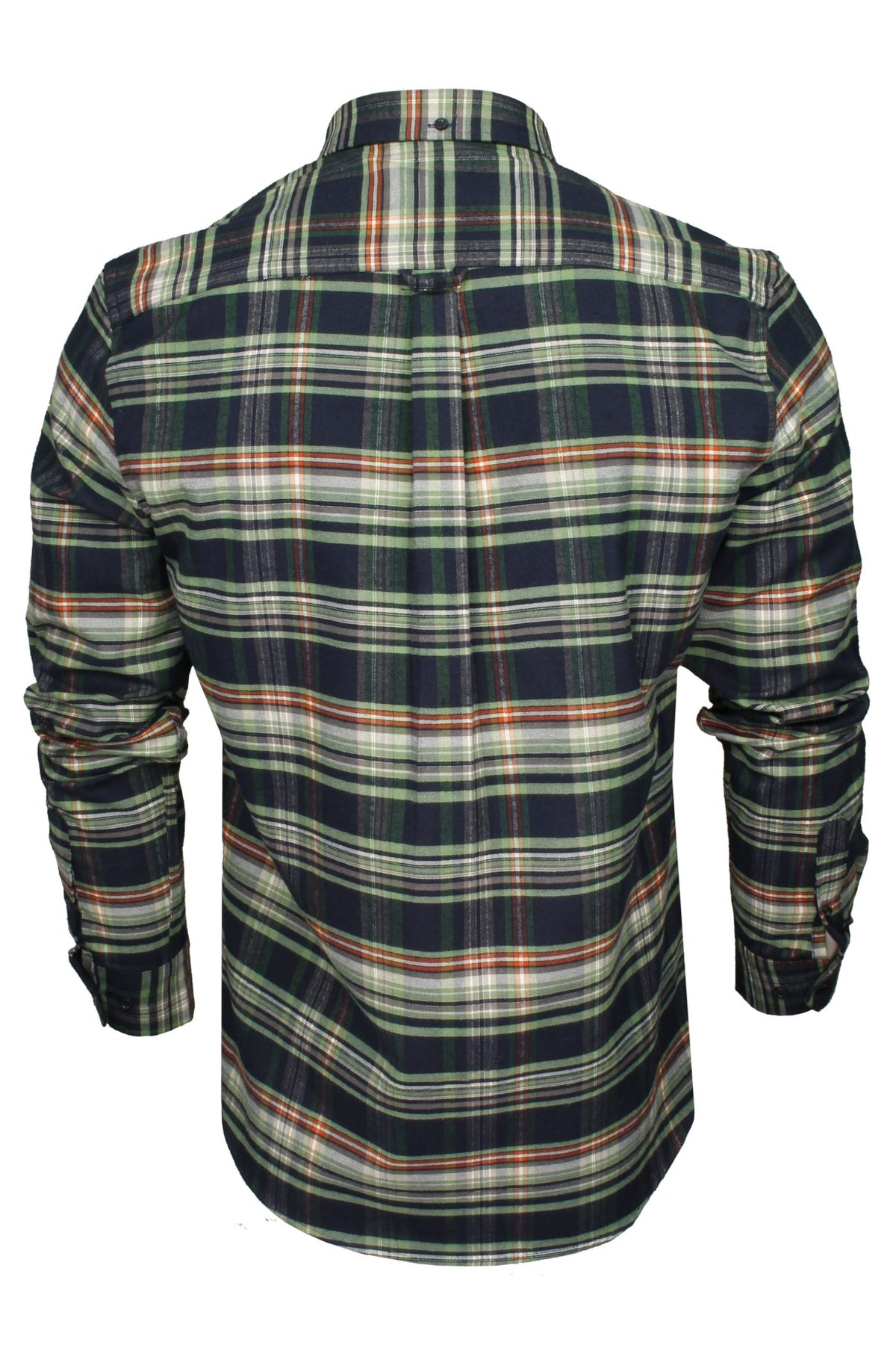 Xact Mens Tartan Plaid Button-Down Check Shirt, Long Sleeved, Regular Fit-3