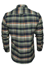 Xact Mens Tartan Plaid Button-Down Check Shirt, Long Sleeved, Regular Fit-3