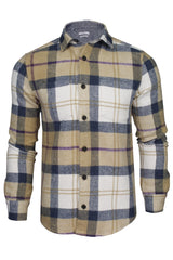 Xact Mens Heavy Flannel Plaid Check Lumberjack Over Shirt  Long Sleeved-2