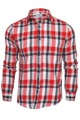 Xact Mens Heavy Flannel Plaid/ Check Lumberjack Over-Shirt - Long Sleeved-Main Image