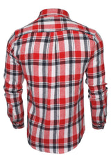 Xact Mens Heavy Flannel Plaid  Check Lumberjack Over Shirt Long Sleeved-3